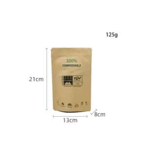 coffee kraft paper compostable pouches