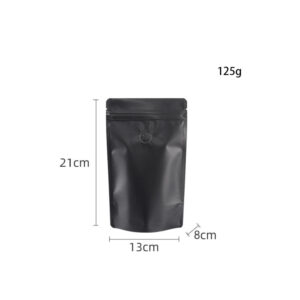 matte black coffee stand up pouch