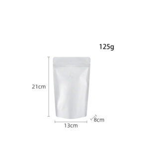 matte white coffee stand up pouch