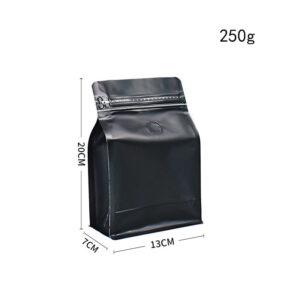 matte black Compostable coffee box pouch