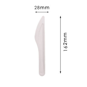 Compostable bagasse disposable knives