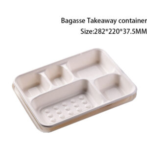 Compostable Bagasse Takeout lunch Box