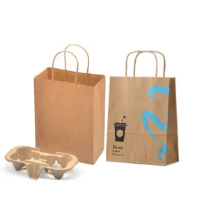 kraft paper take away bags